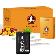 Royal Swag Ayurvedic & Herbal Cigarette, Frutta Flavour Smoke Tobacco Free Cigarettes Helps In Quit Smoking - 100 Sticks + 1 Shot