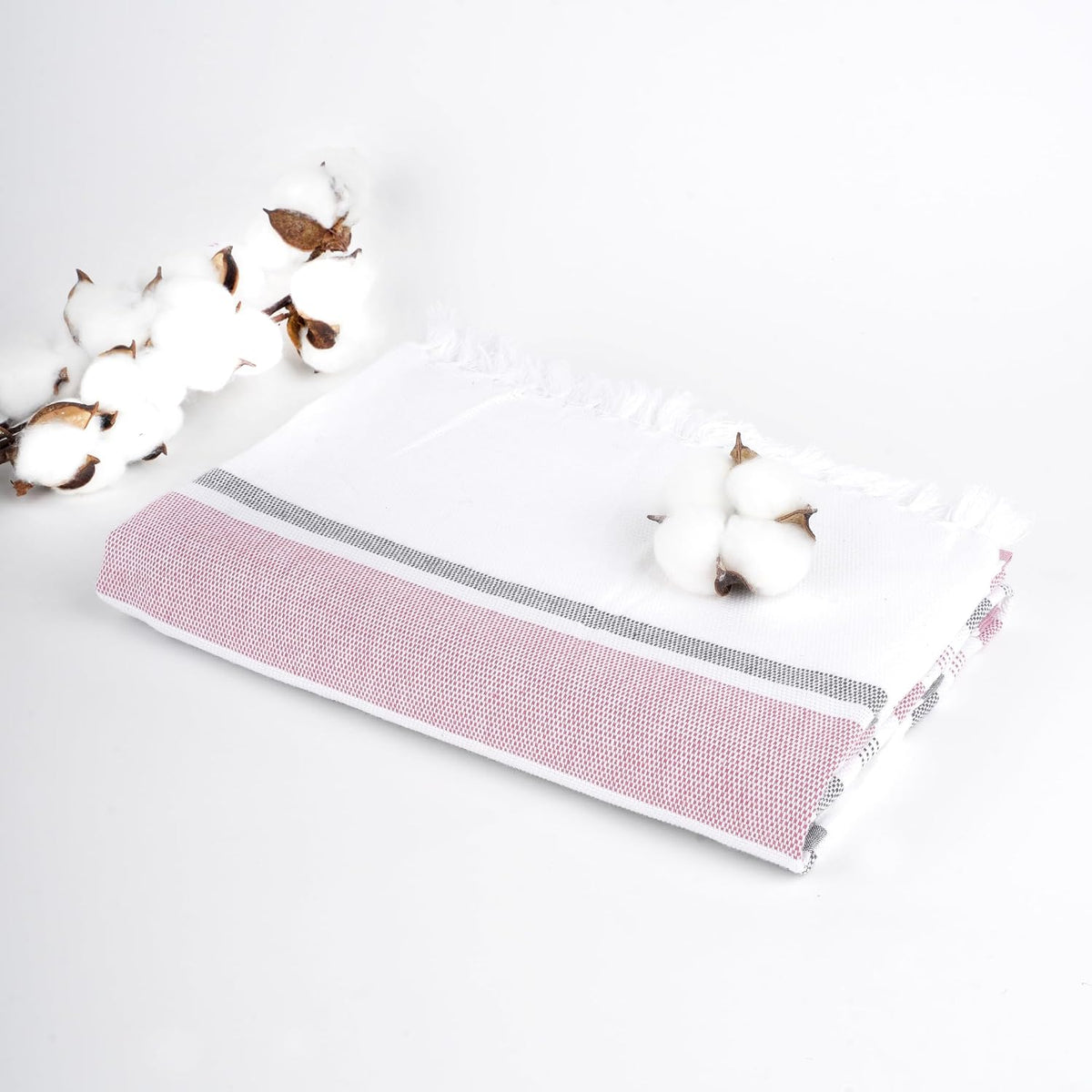 Thirsty Towel Cotton Bath Towel 250 Gsm | Super Soft & High Absorbency Quick Dry Bath Towels For Large Size, For Men, Women & Kids, Multistripe (Merlot Mauve)