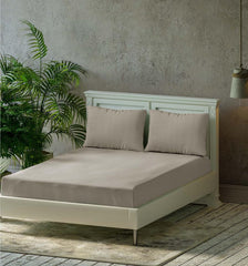 King Size Flat Double Bedsheet Set With 2 Matching Pillow Covers (108 X 108 Inches, Mocha) | Best For Festival Gifting, Housewarming, Anniversary Gifts Friends Family Gifting