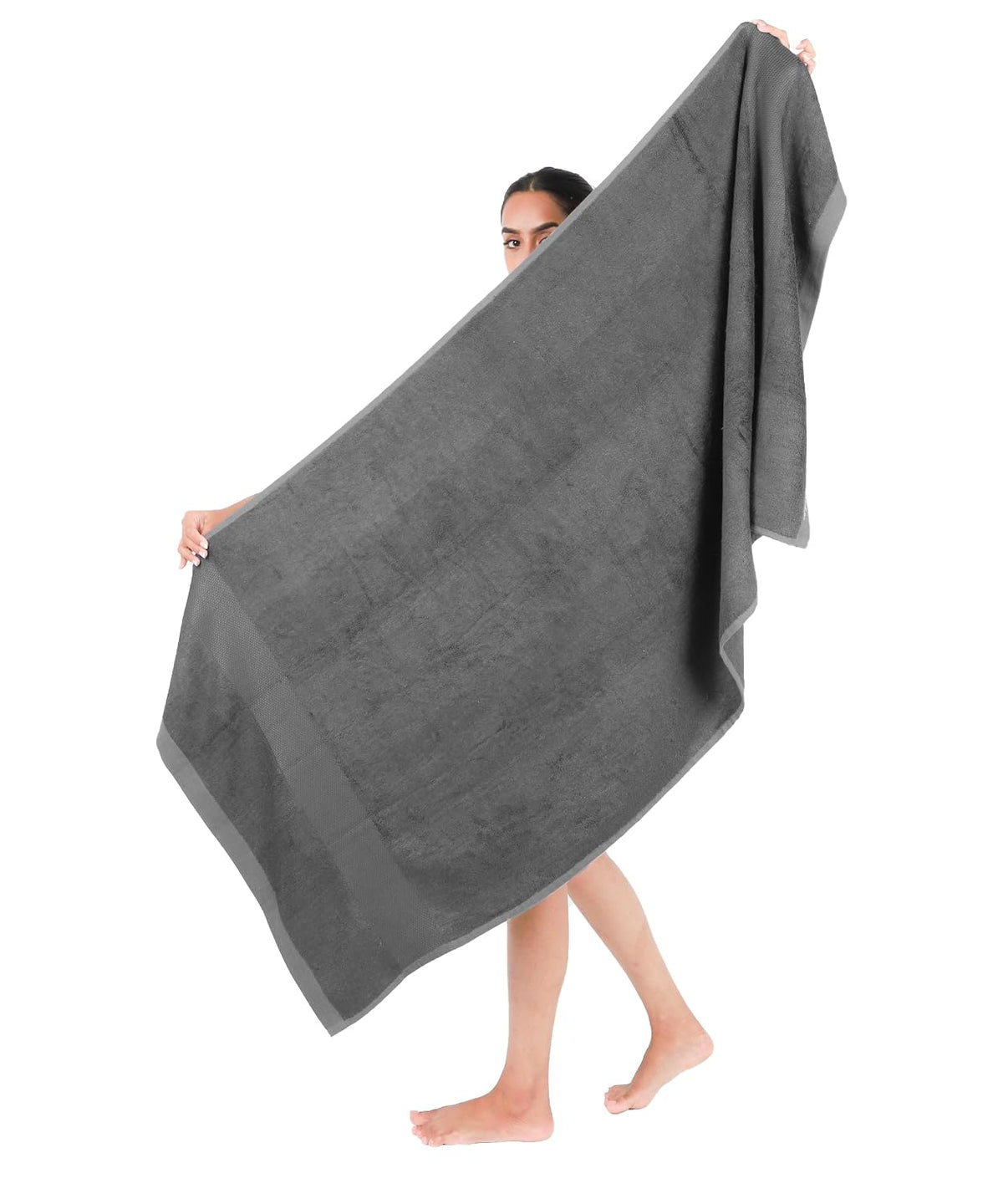 Doctor Towels World'S First Banana Terry Bath Towel 500 Gsm | Australian Formulated Antibacterial-Treated, Dual-Side For Face & Body, High Absorbent, Odor Free, Super Soft (Grey)
