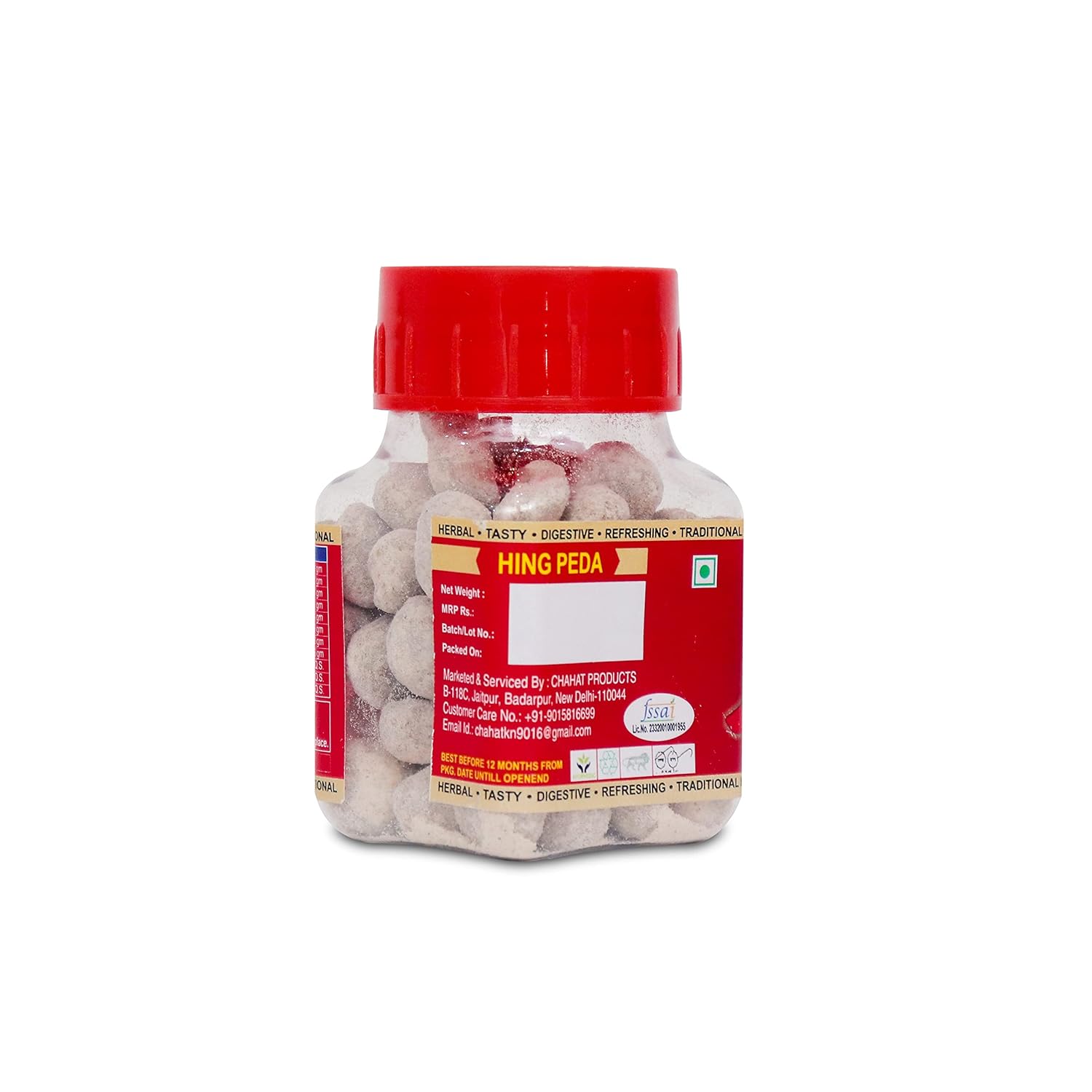 Chahat Digestive Hing Peda 360gm, (120gm *3) | Digestive Mouth Freshener | Jar Pack