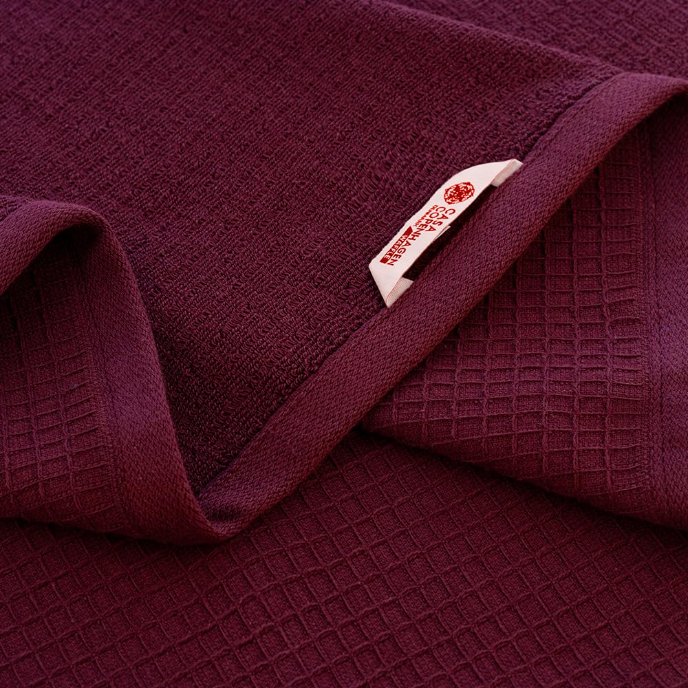 Casa Copenhagen Egyptian Cotton Exotic Hand Towel 400 Gsm (Wf Burgundy)- 2 Pcs