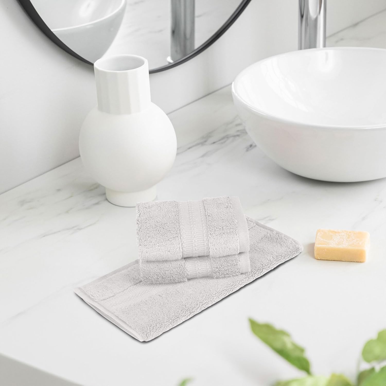 Mytrident Face Towels 600 Gsm | Nectar Soft Collection Wash Towel For Men & Women Face Towels - Damon Grey (3 Pcs)