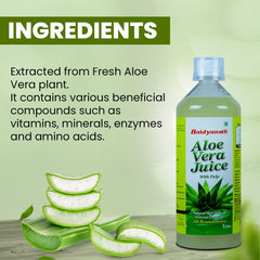 Baidyanath Aloe Vera Juice With Pulp, No Added Sugar Source Of Natural Nutrients, Boosts Immunity & Digestion | 1000ml 2.2lbs