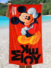 Athom Living Mickey Mouse Kids Cotton Bath Towel 300 Gsm | Superhero Themed Soft & Absorbent Towel