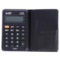 Saya Portable Calculator With Flip Cover For Office Supplies | 12 Digit Large Display | Dual Power (Solar & Battery) | Compact & Lightweight Design