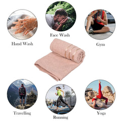Kuber Industries Cotton Face Towels 200 Gsm | Easily Washable Facewash Workout Hand Towel - Brown (Pack Of 4)
