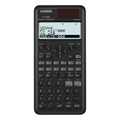 Casio Fc-200v-2nd Edition Financial Calculator, 4-line Display Dot Matrix 10+2 Digits Simple Interest Compound Interest |