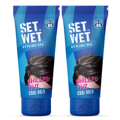 Set Wet Styling Hair Gel For Men Casually Cool , 100gm Each 3.5 Oz. | Medium Hold , High Shine | For Medium To Long Hair | No Alcohol , No Sulphate | Pack Of 2