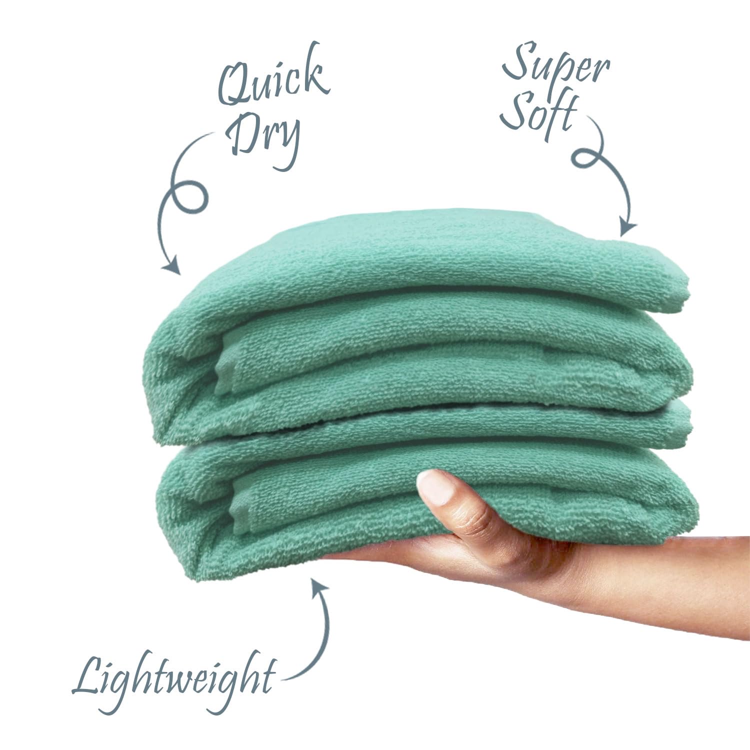 Luxe Home Cotton Bath Towel 450 Gsm | Quick Dry Large Size Bathroom Towels For Men & Women, Home, Kitchen, Gym, Spa (Aqua)