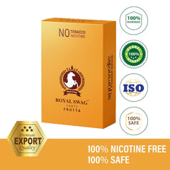 Royal Swag Herbal Cigarette Mint, Frutta Flavoured - 80 Sticks 100% No Nicotine & No Tobacco - Smoking Cessation With 100% Natural 20ml Shot Anti Addiction Spray | Pack Of 80