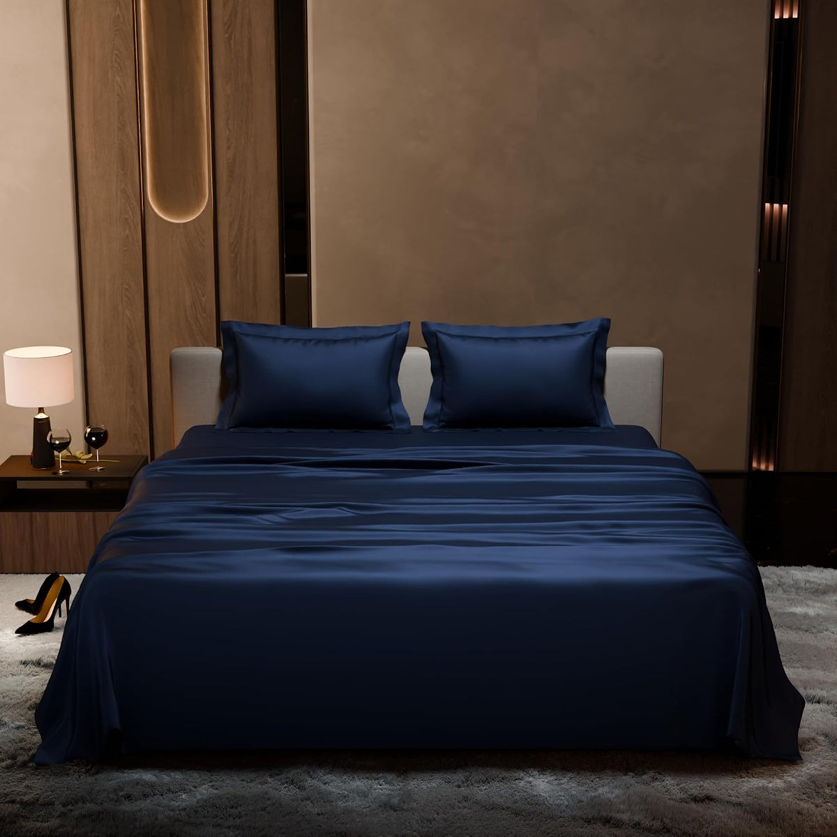 Premium Bedding Set King Size Bedsheet With 2 Pillow Covers | 90 X 108 Inches, Mystique Blue | Ultimate Comfort, Breathable - Wedding Gift For Couples
