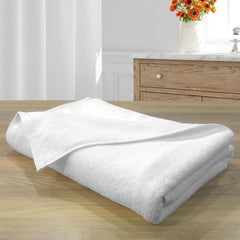The Veloure Hotel White Bath Towel 700 Gsm | Pure Cotton Super Soft Anti Microbial Towel (Set Of 1)