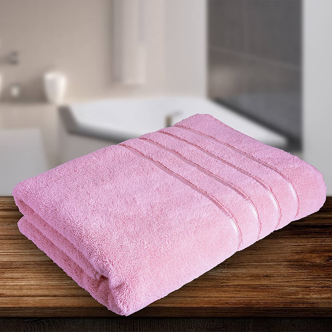 Monbest Urban Comfort Cotton Bath Towel 450 Gsm (Pink)