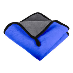 Kuber Industries Cleaning Towel 750 Gsm | Reusable Cleaning Cloths for Kitchen | Duster Towel For Home Cleaning Cloth Towel With Hanging Loop - Pack Of 4 (Blue)