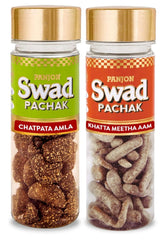 Panjon Swad Chatpata Amla & Khatta Meetha Aam Mukhwas 245gm, (120gm *2 Bottles)