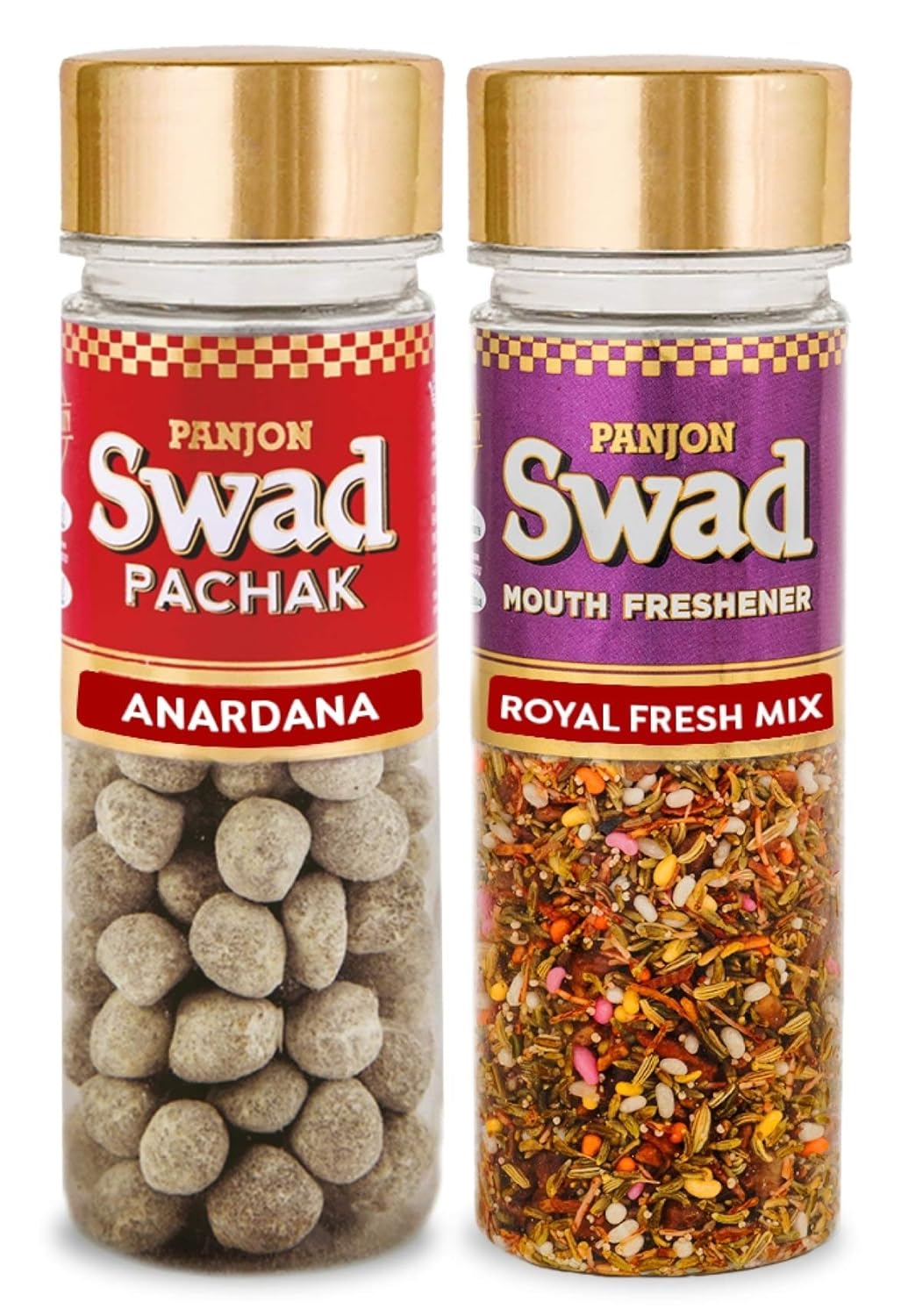 Panjon Swad Anardana & Royal Fresh Mix Pachak Mouth Fresheners 250gm, (125gm *2 Bottles)