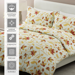 Cotton Bedsheet For King Size With Pillow Cover Set - 108x108 Inches, White | Breathable & Light Weight, All Season Comfort-Ideal For Daily Use & Gifting Bedsheet