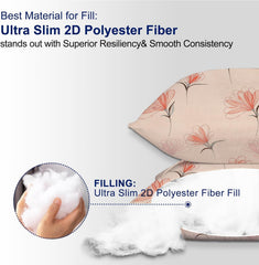 Microfiber Square Pillow Cushion For Sofa & Bed, Light Pink - 24 X 24 Inch | Fluffy For Comfort & Back Support | Breathable, Premium Cotton Cushion Cover With Zip, Neck Support - Set Of 3