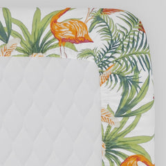 Single Bedsheet Elastic Fitted Cotton With 1 Pillow Cover | 36 X 78 Inches, Orange & Green | Ideal For Home, Guest House, Hotel | Soft & Breathable Fabric