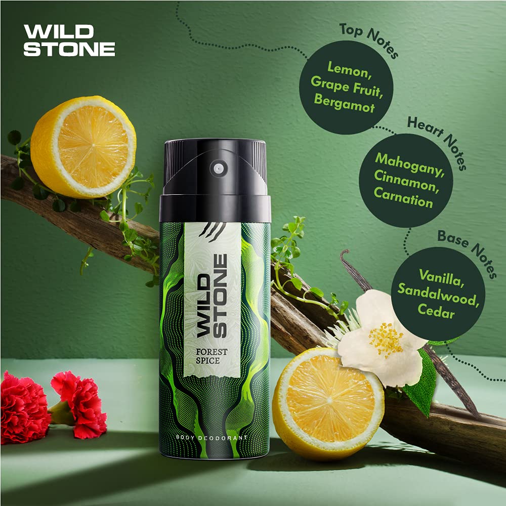 Wild Stone Edge, Legend & Forest Spice Deodorants Body Spray 450ml 15.2 Fl.oz.| Perfect Gift Set For Men