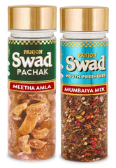 Panjon Swad Meetha Amla & Mumbaiya Mix Pachak Mouth Fresheners 245gm, 2 Bottles