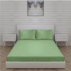 King Size Flat Double Bedsheet Set With 2 Matching Pillow Covers (108 X 108 Inches, Moss Green) | Best For Festival Gifting, Housewarming, Anniversary Gifts Friends Family Gifting