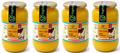 Premium A2 Danedar Desi Sahiwal Cow Ghee By Yugmantra Organic Foods | Rich In Nutrients Healthy & Protein Fiber Desi Ghee Perfect For Bones Health | 4Ltr (1 Ltr * 4) 135.2 Ounce | Jar Pack