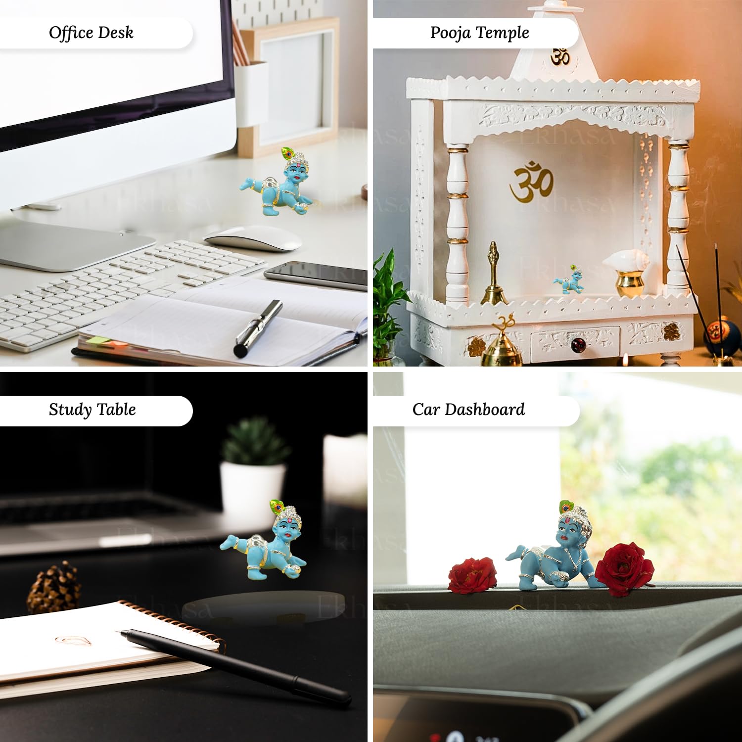 Blue Bal Gopal Murti, Laddu Gopal, Baby Krishna, Resin, Blue, Idol - Size 6.5 Cm, Shree Krishna Idols Gift For House Warming Ceremony, Thakur Ji, Occasions & Festivals, Statue