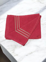 100% Cotton Hand Towel 800 Gsm | Ultra Absorbent & Anti-Bacterial Super Soft Gym & Workout Towels (Red) - 4 Piece