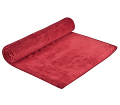 Black Gold The Finer Touch Microfiber 1 Bath Towel, 2 Hand Towels & 2 Washcloth (Maroon) - Set Of 5