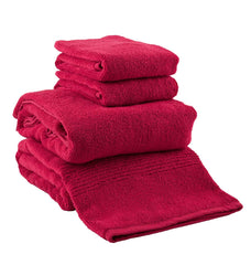 By Adab Ultra Soft Cotton Hand Towel 600 Gsm | Antibacterial & Super Absorbent Hand Towel (Red) - Pack Of 3