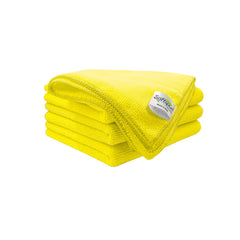 Softspun Microfiber Cloth 340 Gsm | Super Soft Absorbent Cleaning Towels Cleans & Polishes Everything In Your Home - Pack Of 4 (Yellow)