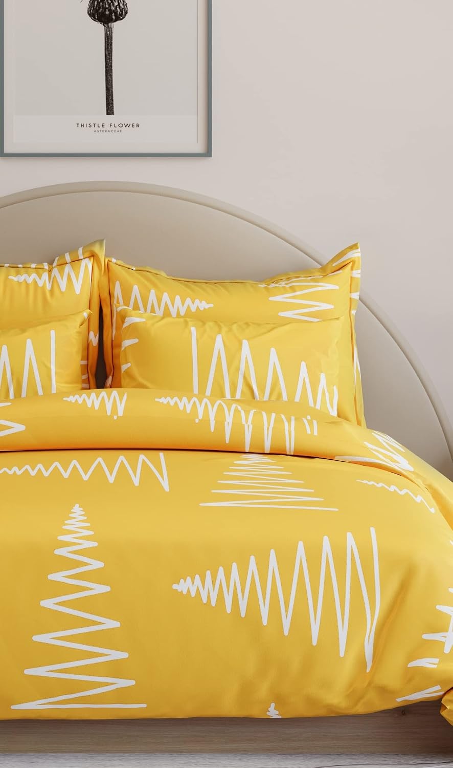 Cotton Elastic Fitted All Around Single Bedsheet With 1 Pillow Cover - 36 X 78 Inches, Yellow | Suitable For All Weather - Soft To Touch, Light Weight Bedsheet