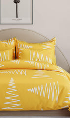 Cotton Elastic Fitted All Around Single Bedsheet With 1 Pillow Cover - 36 X 78 Inches, Yellow | Suitable For All Weather - Soft To Touch, Light Weight Bedsheet