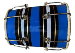 First 8'' Nut & Bold Baby Dholak With Khartal - Multicolor | Perfectly Symmetric Round Dholak - Dholak For Festival, Wedding, Satsang | Punjabi Dhol Drum, Housewarming Gifts