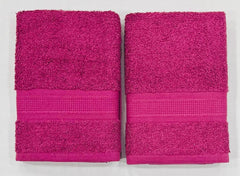 Bombay Dyeing Plain Santino 500 Gsm Cotton Hand Towel Set - Mahroon (2 Piece)