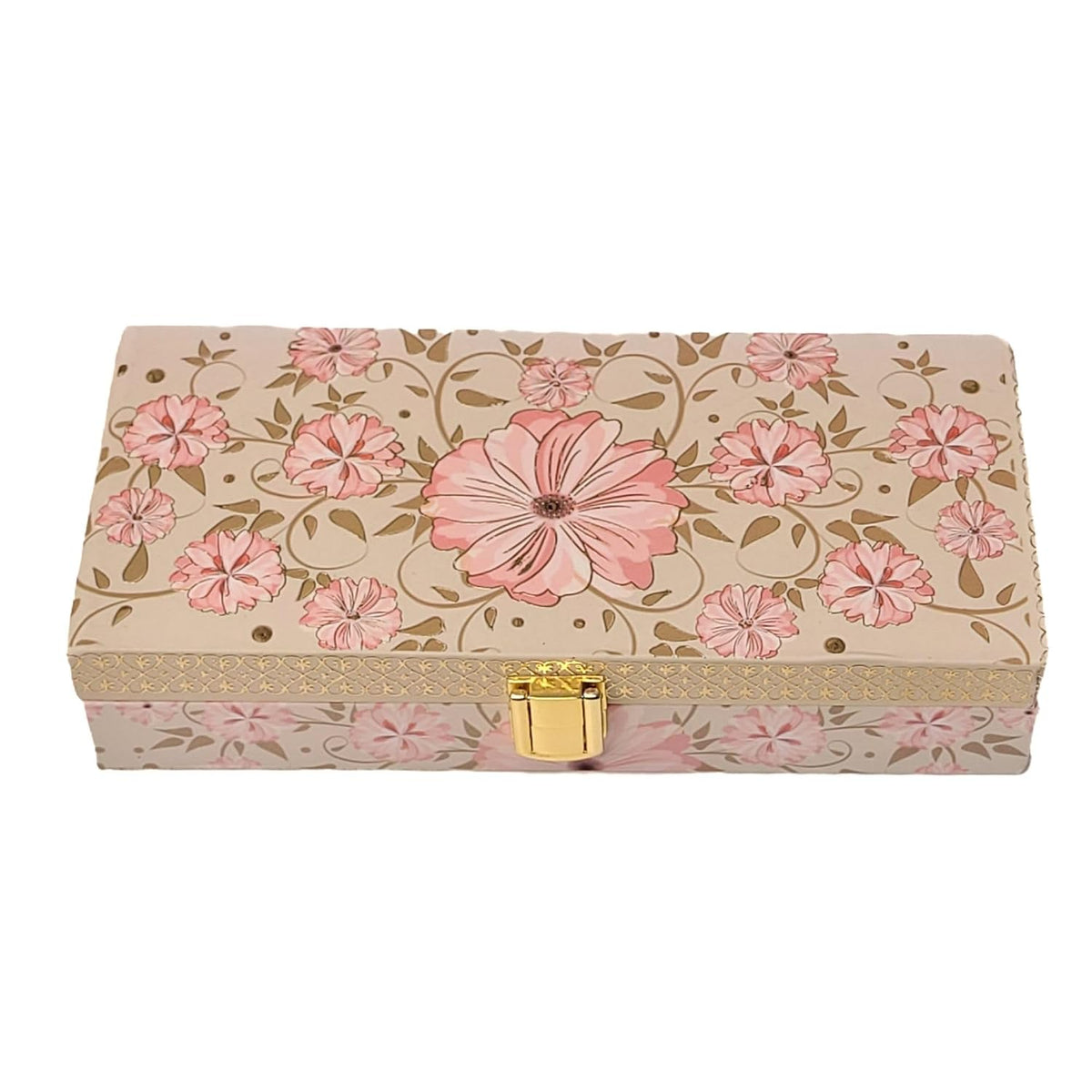 Fancy Shagun Cash Box Or Gaddi Box For Gifting Money On Wedding, New Born Baby, Ring Ceremony Pattern1pc, Material - Wood, Colour - Cream Rose Flower