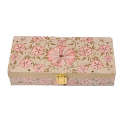 Fancy Shagun Cash Box Or Gaddi Box For Gifting Money On Wedding, New Born Baby, Ring Ceremony Pattern1pc, Material - Wood, Colour - Cream Rose Flower