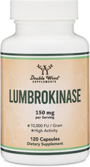 Athinika Nutrition Lumbrokinase Enzymes Supplement Max Activity 10,000 Fu / Gram 150mg Per Serving No Fillers, Gluten Free For Cardiovascular & Blood Circulation | 120 Capsules, 200gm 0.4lbs