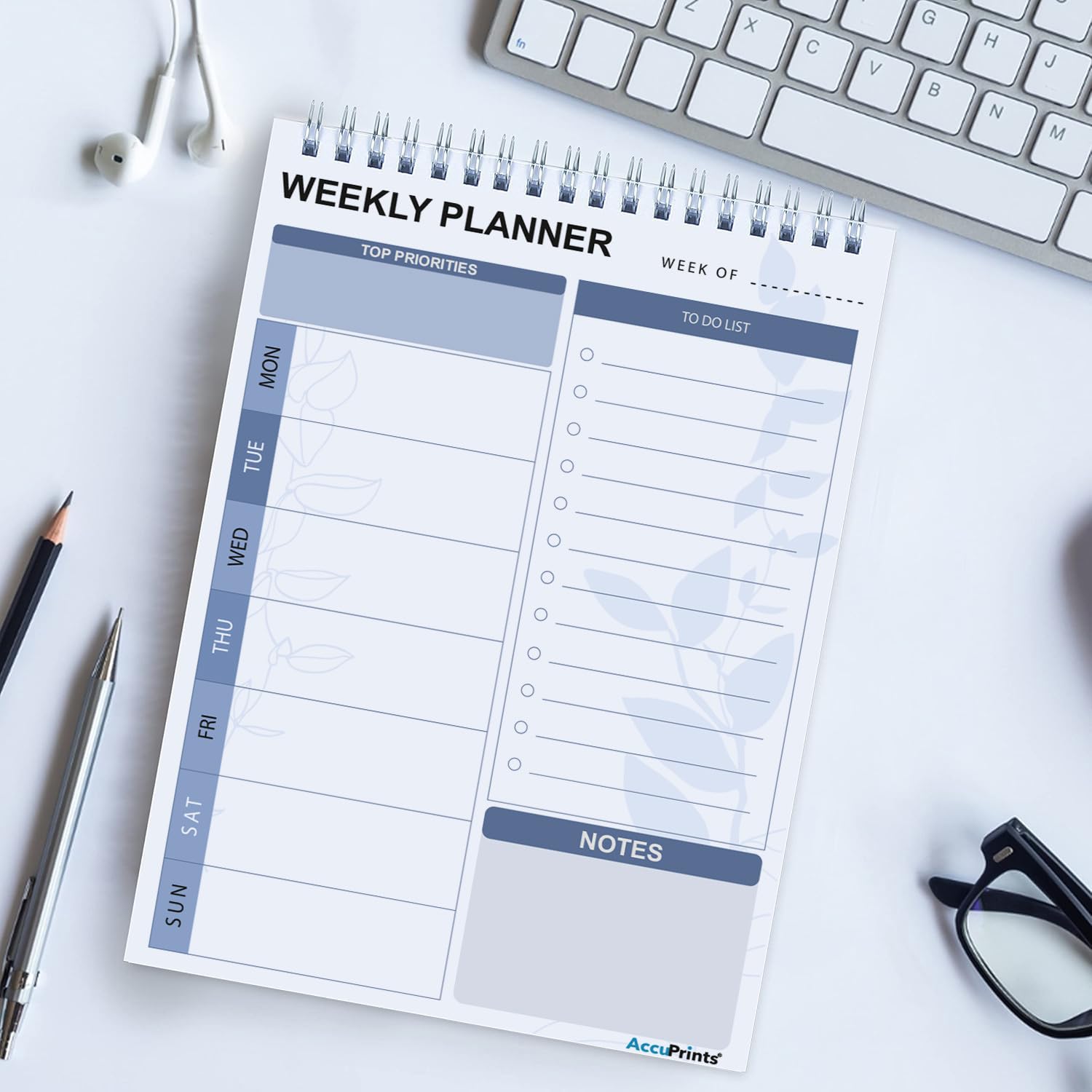 To Do List Notepad - Daily Planner Undated 50 Sheets/100 Pages Tear Off (Weekly Planner Pad) 1Pc
