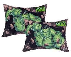Marvel Hulk Print Kid's Pillow, Polyester Super Soft Kids Pillow, Green - 12 X 18 Inch | Soft Kids Pillow For Sleeping & Travel, Suitable For All Sleepers, Comfortable - Pack Of 2