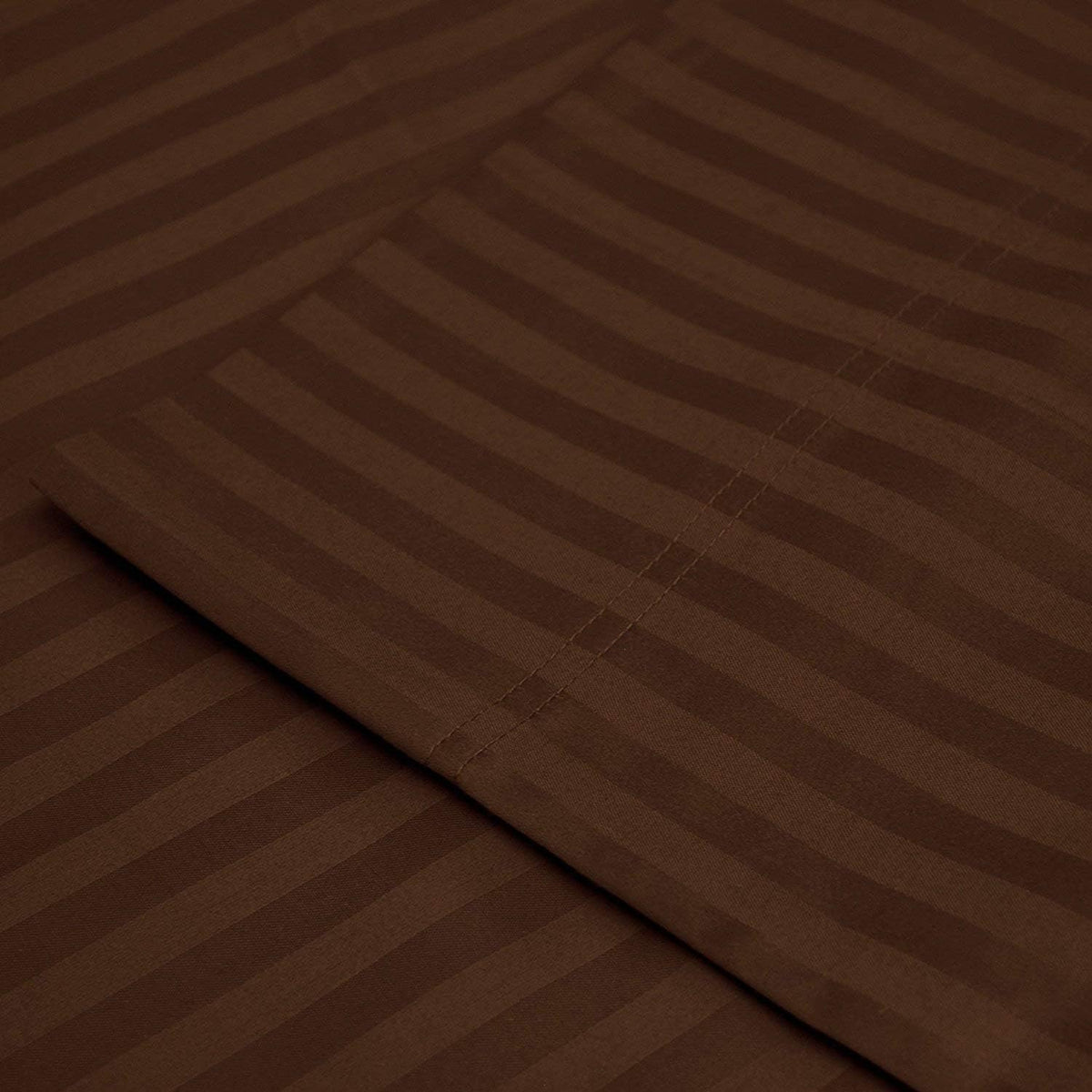 1 Fitted Elastic Bedsheet For King Size With 2 Pillow Covers - 108 X 108 Inches, Chocolate | Easy Care Instructions For Long-Lasting Elegance