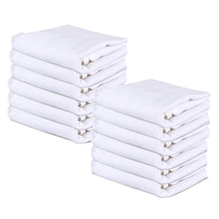 Kuber Industries Face Towel 200 Gsm | Cotton Easily Washable Travel Friendly Pocket Towels & Gym Napkins | Pack Of 12 (White)