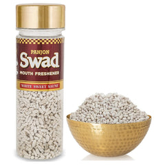 Panjon Swad White Sweet Saunf Mukhwas 120 Grams | Jar Pack