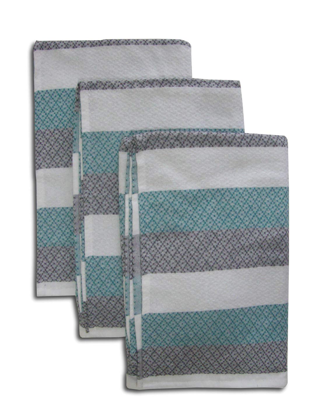 Athom Trendz Living Cotton Bath Towel 600 Gsm | Lightweight, Soft & Absorbent, Quick-Drying, Skin-Friendly, Luxury Quality, Durable Towel - Pack Of 3 (Grey & Green)