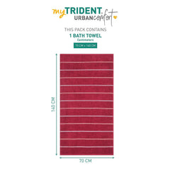 Mytrident Bath Towel Urban Comfort 450 Gsm | 100% Cotton Bath Towel (Rosie Wine)