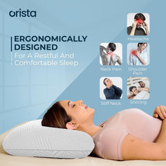 Advance Gel Blended Memory Foam Pillow, For Pain Relief, White, King Size - 24 X 15 X 5 Inch | For Neck & Shoulder Pain Relief | Orthopedic Pillow For Back & Stomach Sleepers - Pack Of 1