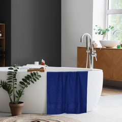 Boutiquo 100% Cotton Bath Towel 500 Gsm | Compact Quick Dry Lightweight Soft & Highly Absorbent Large Size Bath Towel - Navy Blue