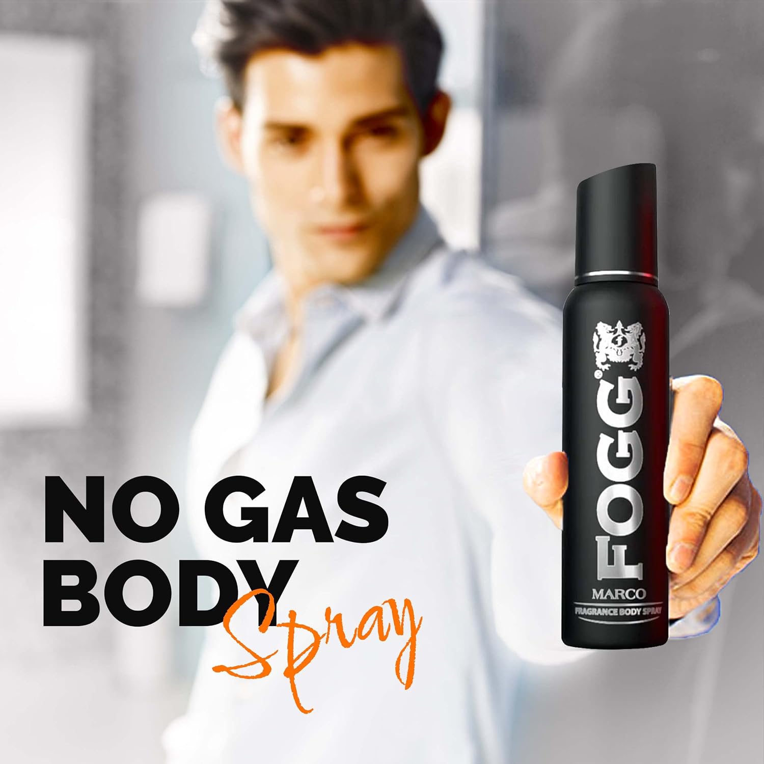 Fogg Marco No Gas Deodorant For Men Long-lasting Perfume Body Spray 150 Ml 5 Fl.oz. Each Pack Of 2